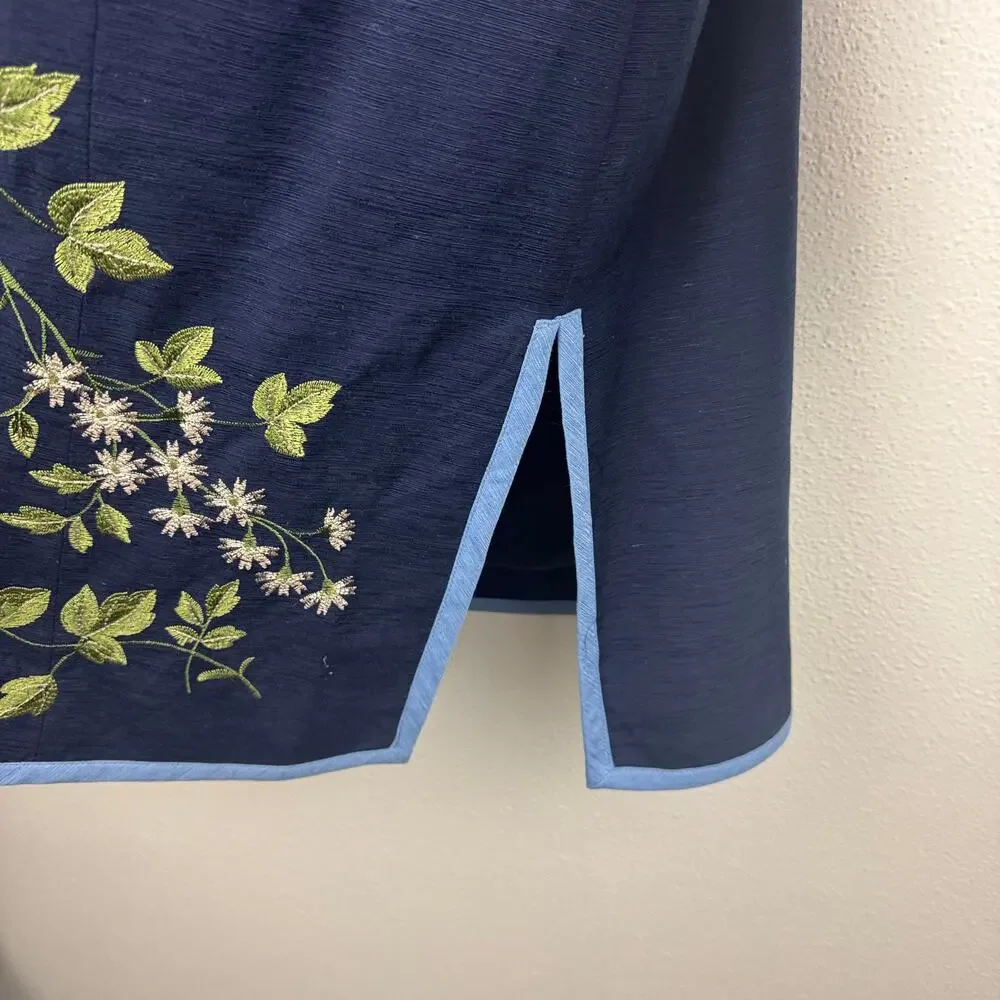 NWT Silk Land Embroidered Jacket